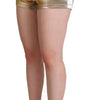 Pantalon chaud élégant Dolce & Gabbana en métal doré