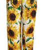 Dolce &amp; Gabbana Elegant Sunflower Wide Leg Pants