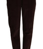 Dolce &amp; Gabbana Elegant Bordeaux High-Waisted Corduroy Pants