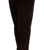 Dolce &amp; Gabbana Elegant Bordeaux High-Waisted Corduroy Pants
