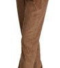 Dolce &amp; Gabbana Elegant High-Waisted Tapered Corduroy Pants