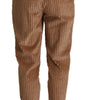 Dolce &amp; Gabbana Elegant High-Waisted Tapered Corduroy Pants