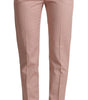 Dolce &amp; Gabbana Elegant Pink Tapered Pants for Sophisticated Style