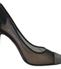Jimmy Choo Elegant Black Mesh Crystal Pumps