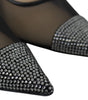 Jimmy Choo Elegant Black Mesh Crystal Pumps