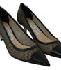 Jimmy Choo Chic Patent Mesh Pointed Pumps