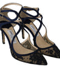 Jimmy Choo Navy Lancer Leather Pumps Elegance Unleashed