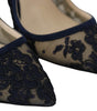 Jimmy Choo Navy Lancer Leather Pumps Elegance Unleashed