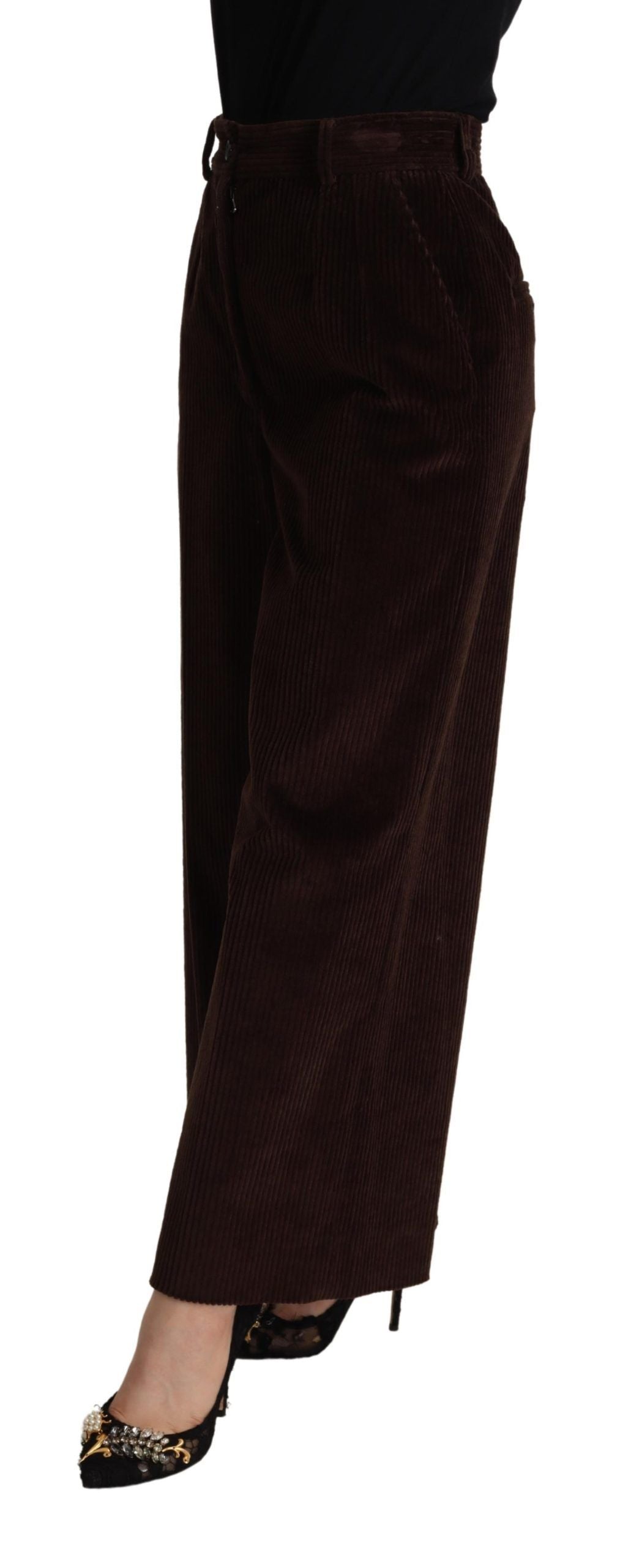 Dolce &amp; Gabbana Elegant High-Waisted Wide Leg Pants