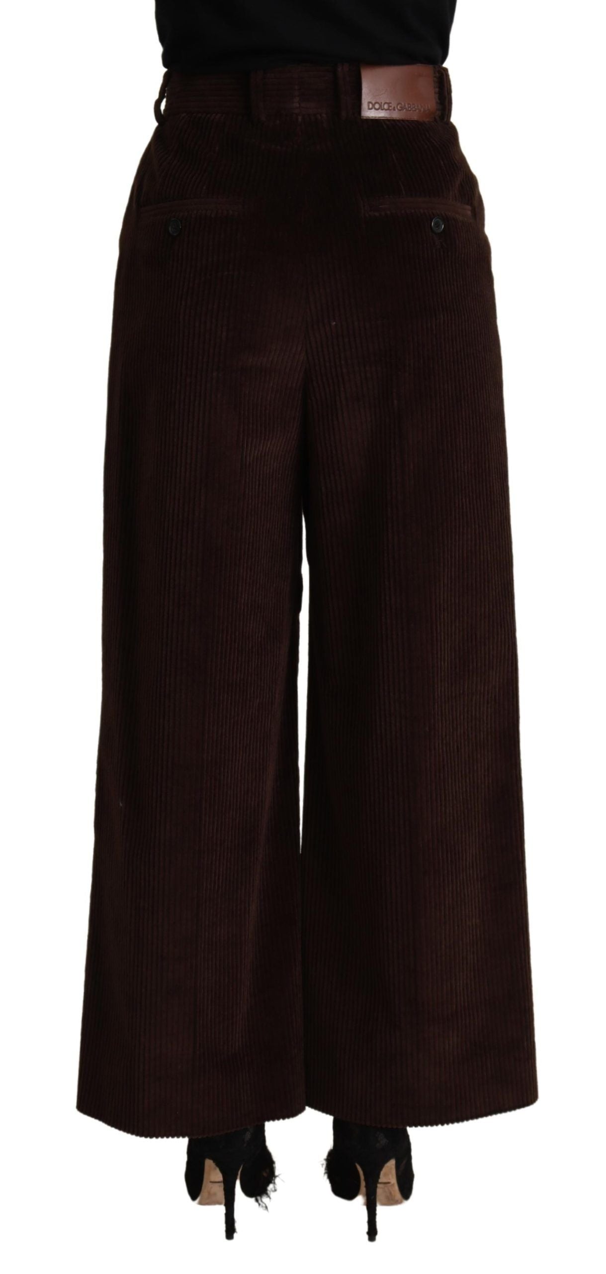 Dolce &amp; Gabbana Elegant High-Waisted Wide Leg Pants