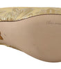 Dolce & Gabbana Gold Crystal Slingbacks Pumps Heels Shoes