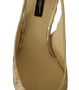 Dolce & Gabbana Gold Crystal Slingbacks Pumps Heels Shoes