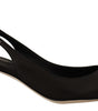 Escarpins élégants à bride arrière en cuir noir Dolce &amp; Gabbana