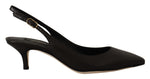 Escarpins élégants à bride arrière en cuir noir Dolce &amp; Gabbana