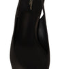 Escarpins élégants à bride arrière en cuir noir Dolce &amp; Gabbana