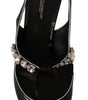 Dolce &amp; Gabbana - Escarpins élégants à talons et bride arrière en cristal