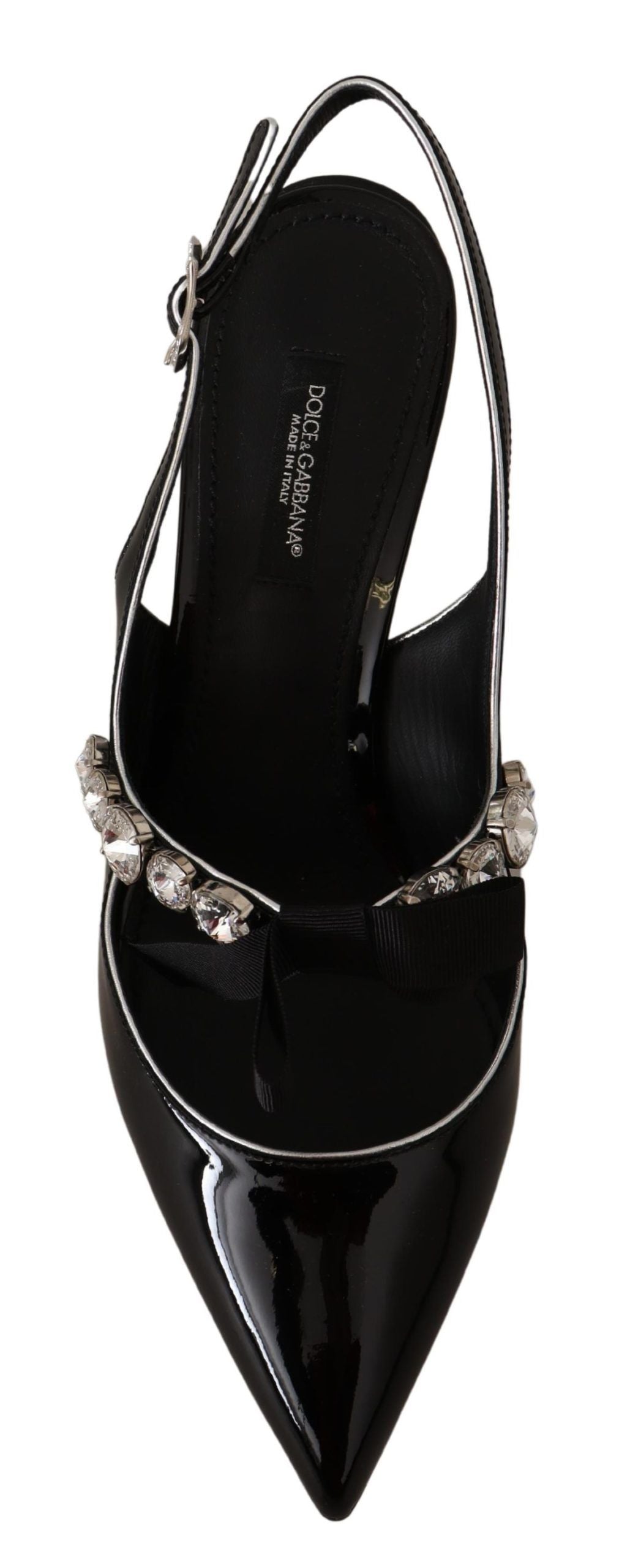 Dolce &amp; Gabbana - Escarpins élégants à talons et bride arrière en cristal