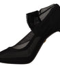 Dolce & Gabbana Black Tulle Stretch Boots Pumps Shoes