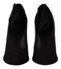 Dolce & Gabbana Black Tulle Stretch Boots Pumps Shoes