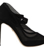 Dolce & Gabbana Black Stretch Tulle Stretch Boots Shoes