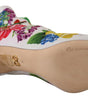 Dolce & Gabbana White Jersey Stretch Boots Open Toes Heels Shoes