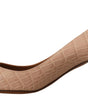Dolce & Gabbana Beige Leather Pointed Heels Pumps Shoes