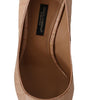 Dolce & Gabbana Beige Leather Bellucci Heels Pumps Shoes