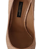 Dolce & Gabbana Beige Leather Bellucci Heels Pumps Shoes
