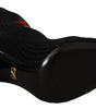Dolce & Gabbana Black Stretch Socks Red Roses Booties Shoes