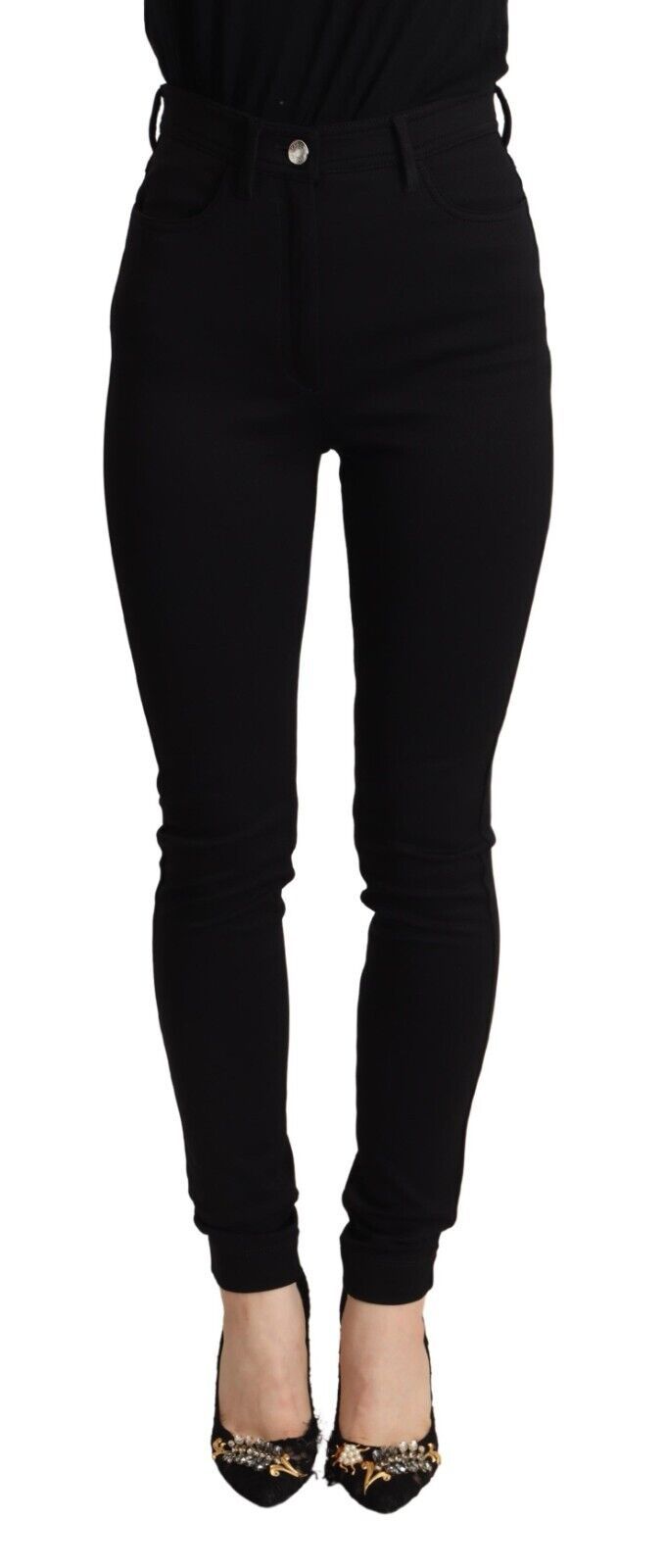 Dolce &amp; Gabbana Elegant High-Waisted Slim Fit Pants