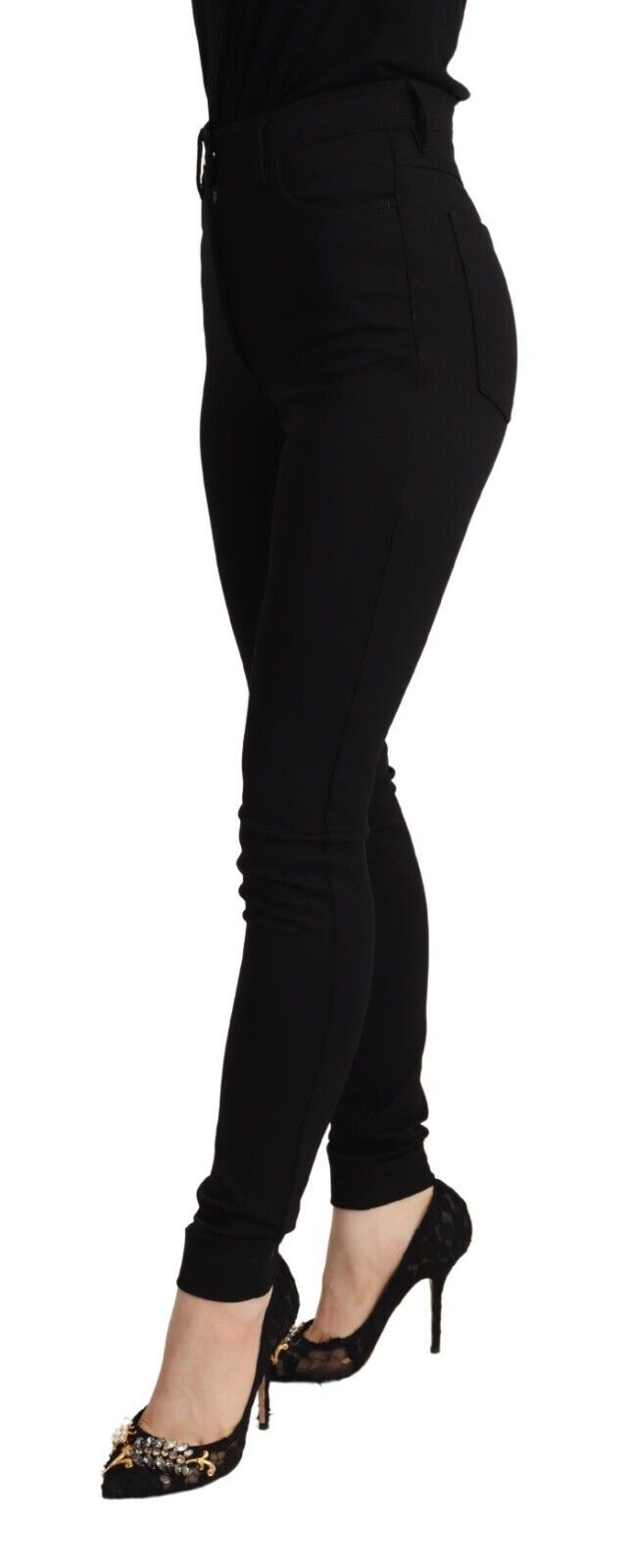 Dolce &amp; Gabbana Elegant High-Waisted Slim Fit Pants