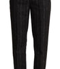 Dolce &amp; Gabbana Elegant High-Waisted Striped Tapered Pants