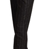 Dolce &amp; Gabbana Elegant High-Waisted Striped Tapered Pants