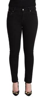 Dolce &amp; Gabbana Chic Slim Fit Black Denim Jeans