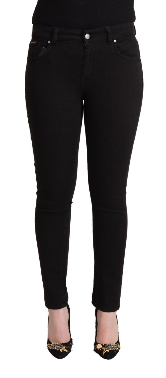 Dolce &amp; Gabbana Chic Slim Fit Black Denim Jeans