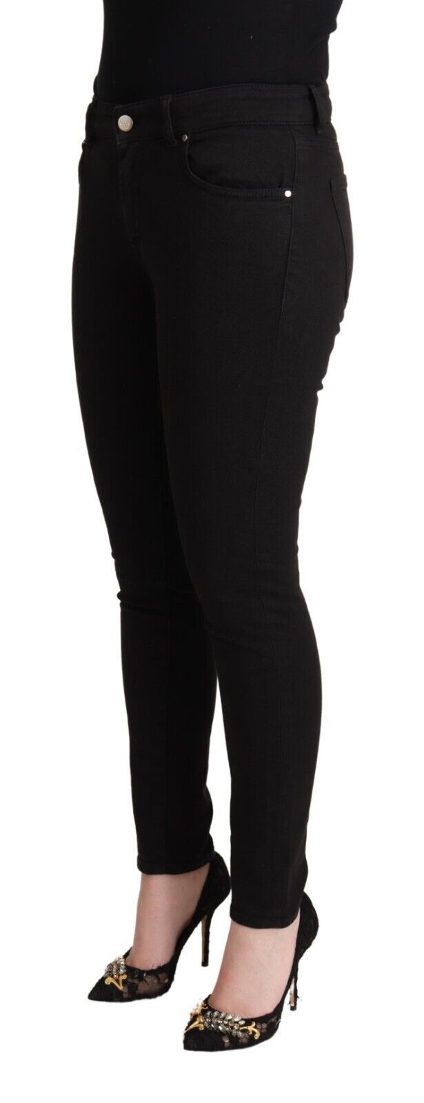 Dolce &amp; Gabbana Chic Slim Fit Black Denim Jeans