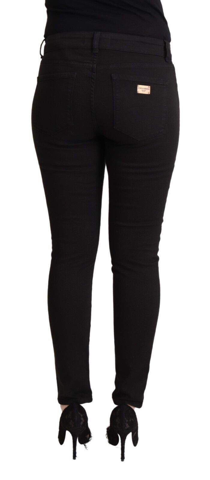 Dolce &amp; Gabbana Chic Slim Fit Black Denim Jeans