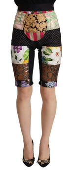 Dolce &amp; Gabbana Elegant Floral Cropped Pants in Purple Hues