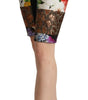 Dolce &amp; Gabbana Elegant Floral Cropped Pants in Purple Hues