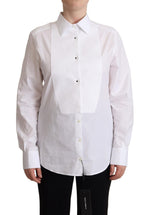 Chemise élégante en popeline blanche Dolce & Gabbana
