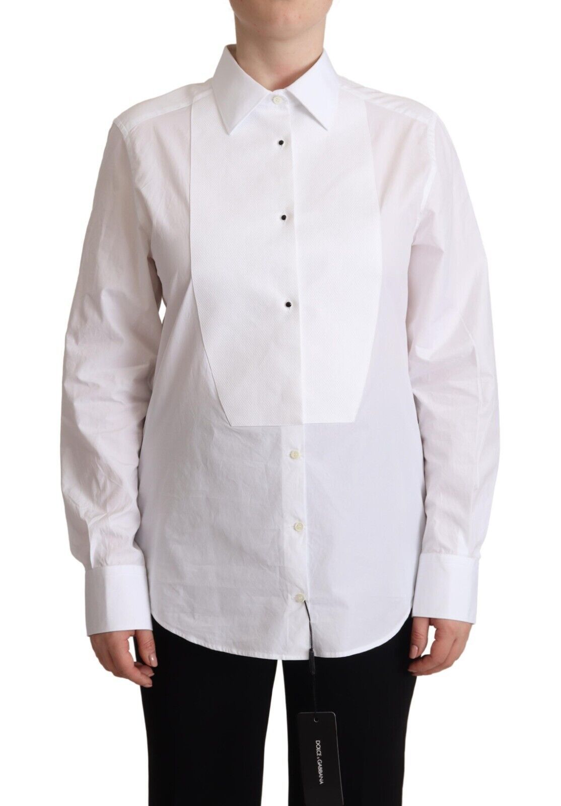 Chemise élégante en popeline blanche Dolce & Gabbana