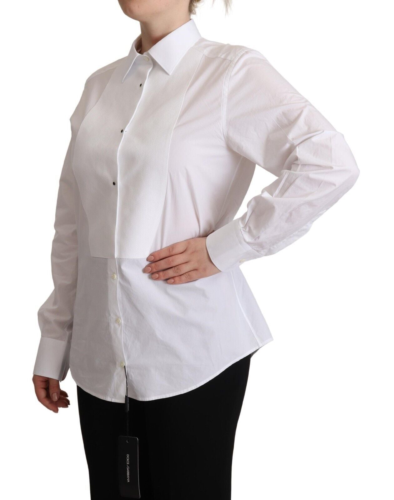 Chemise élégante en popeline blanche Dolce & Gabbana