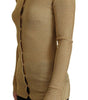 Dolce & Gabbana Gold Viscose Blend Buttons Cardigan Sweater
