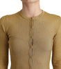 Dolce & Gabbana Gold Viscose Blend Buttons Cardigan Sweater