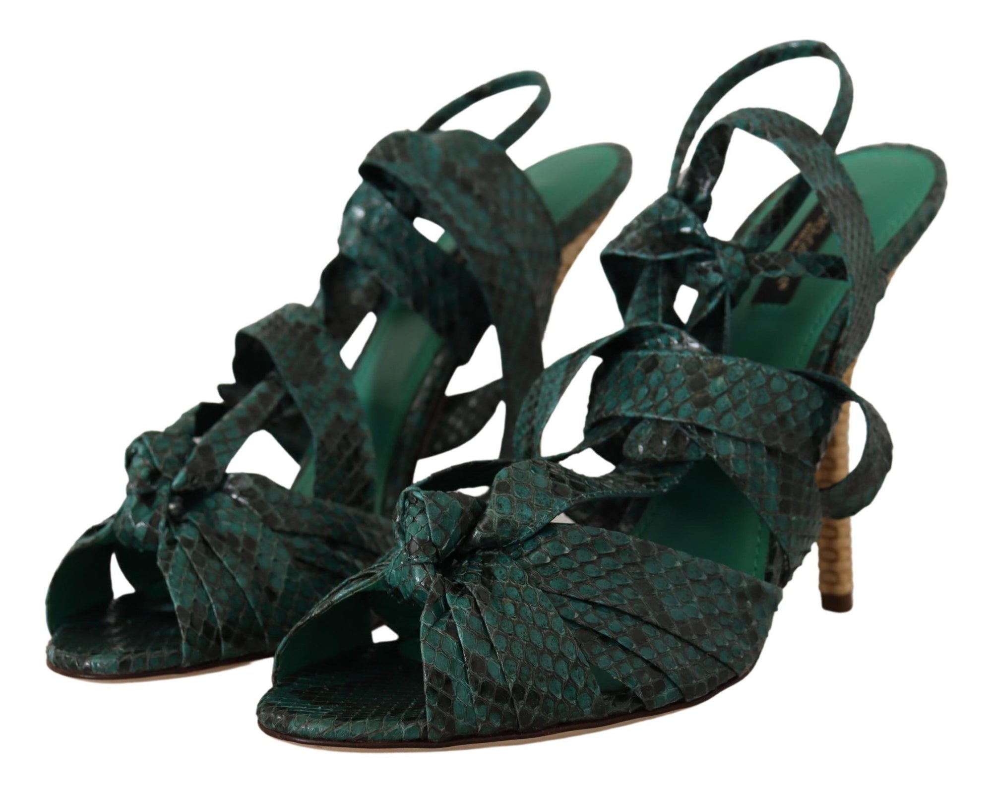 Dolce &amp; Gabbana Élégantes escarpins à lanières en python vert