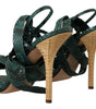 Dolce &amp; Gabbana Élégantes escarpins à lanières en python vert