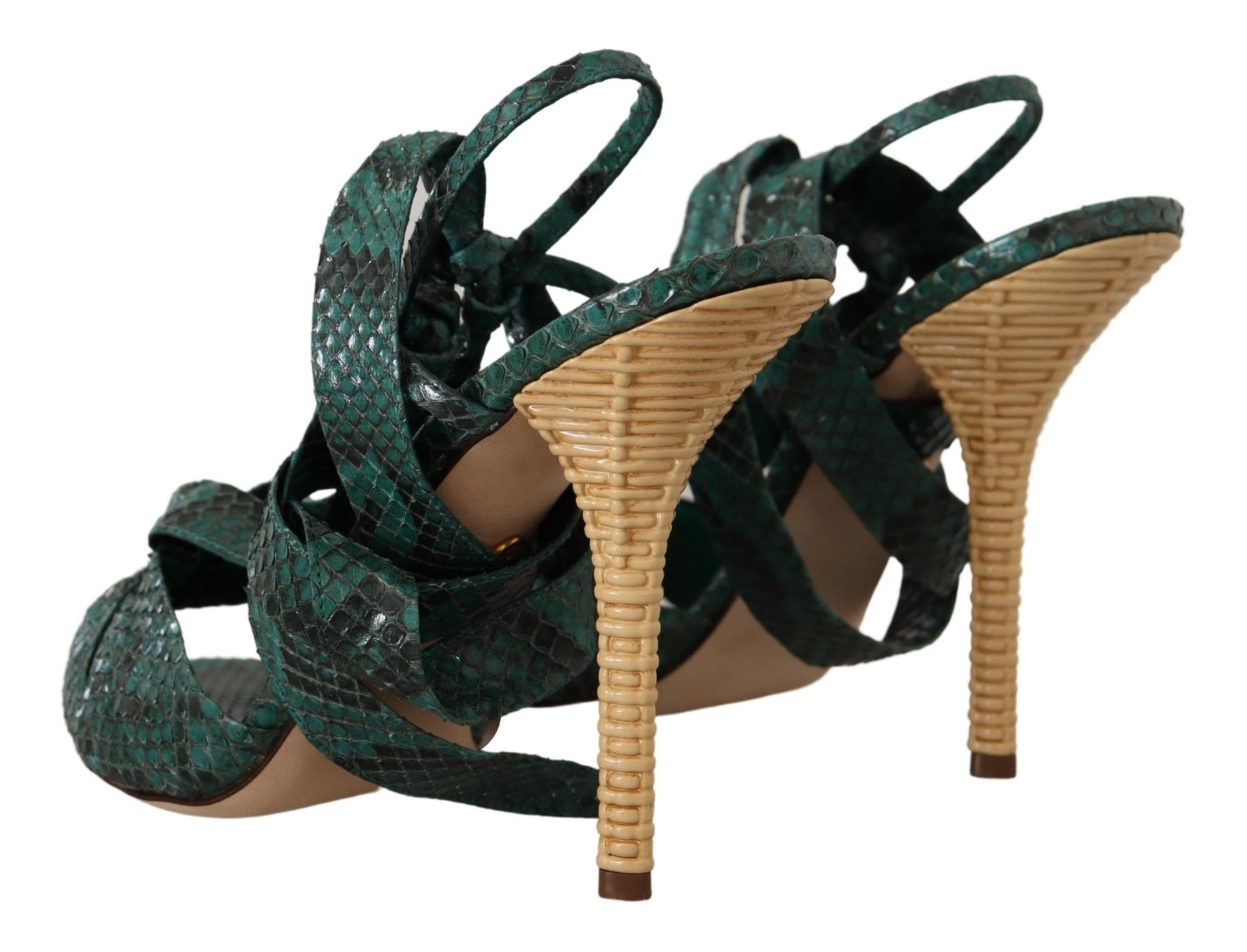 Dolce &amp; Gabbana Élégantes escarpins à lanières en python vert