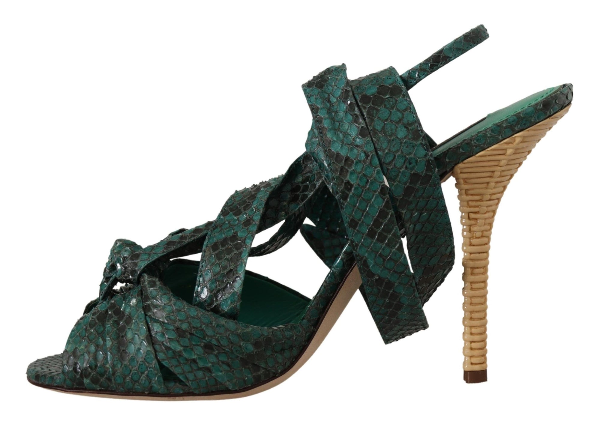 Dolce &amp; Gabbana Élégantes escarpins à lanières en python vert