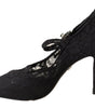 Escarpins à talons aiguilles élégants en dentelle noire Dolce &amp; Gabbana