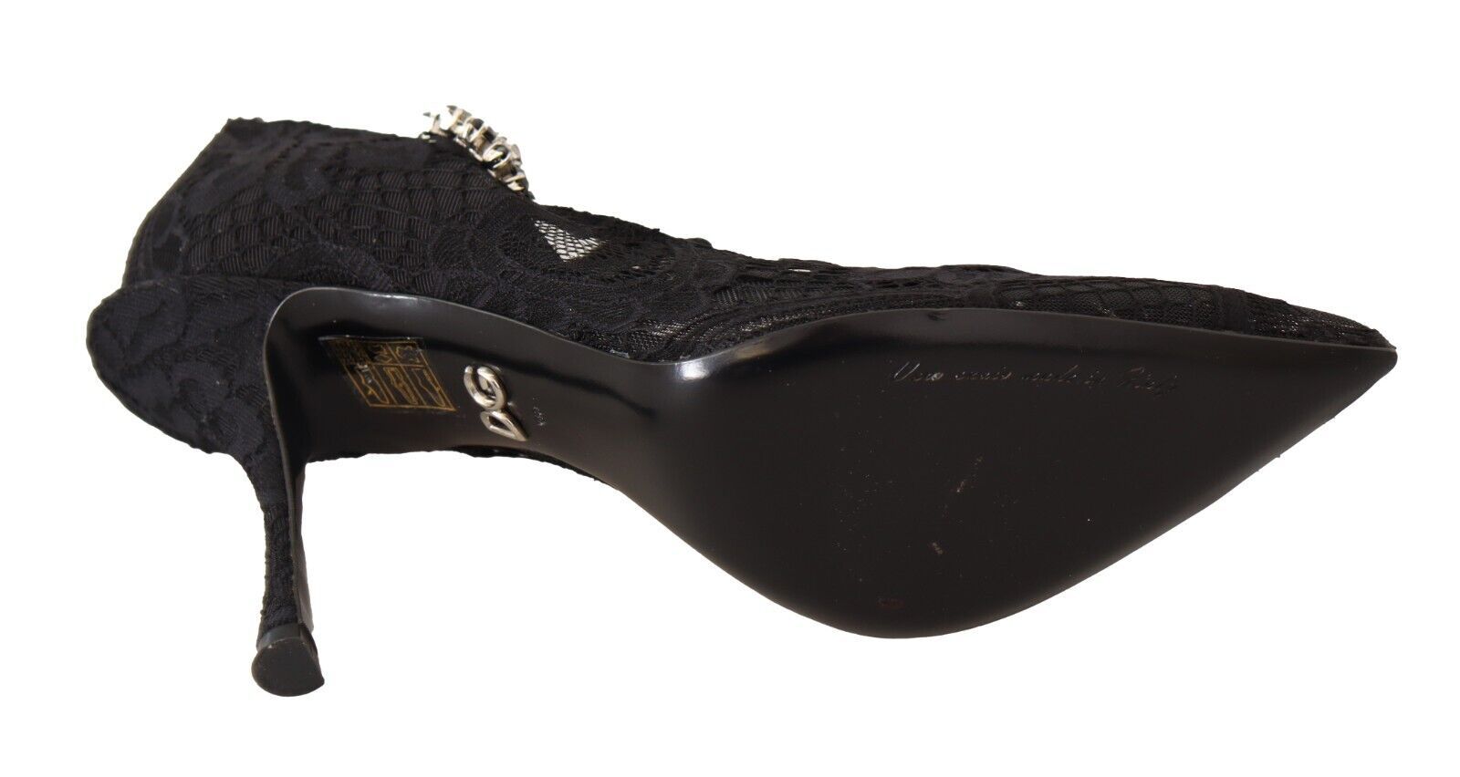 Escarpins à talons aiguilles élégants en dentelle noire Dolce &amp; Gabbana